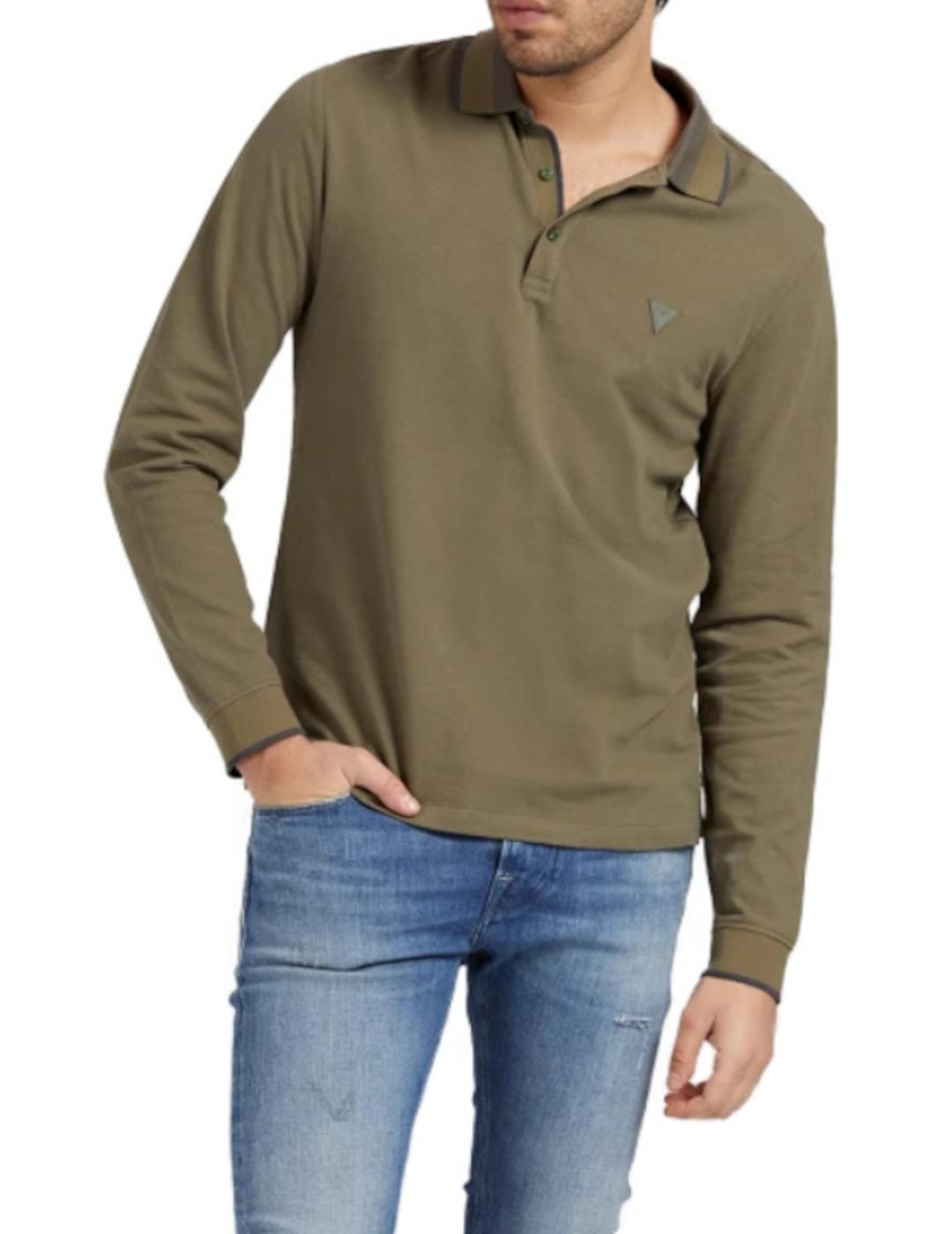 Polo Guess verde para hombre-z