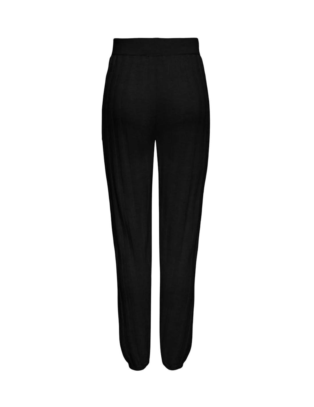 Pantalon Only new Tessa algodon negro para mujer-z