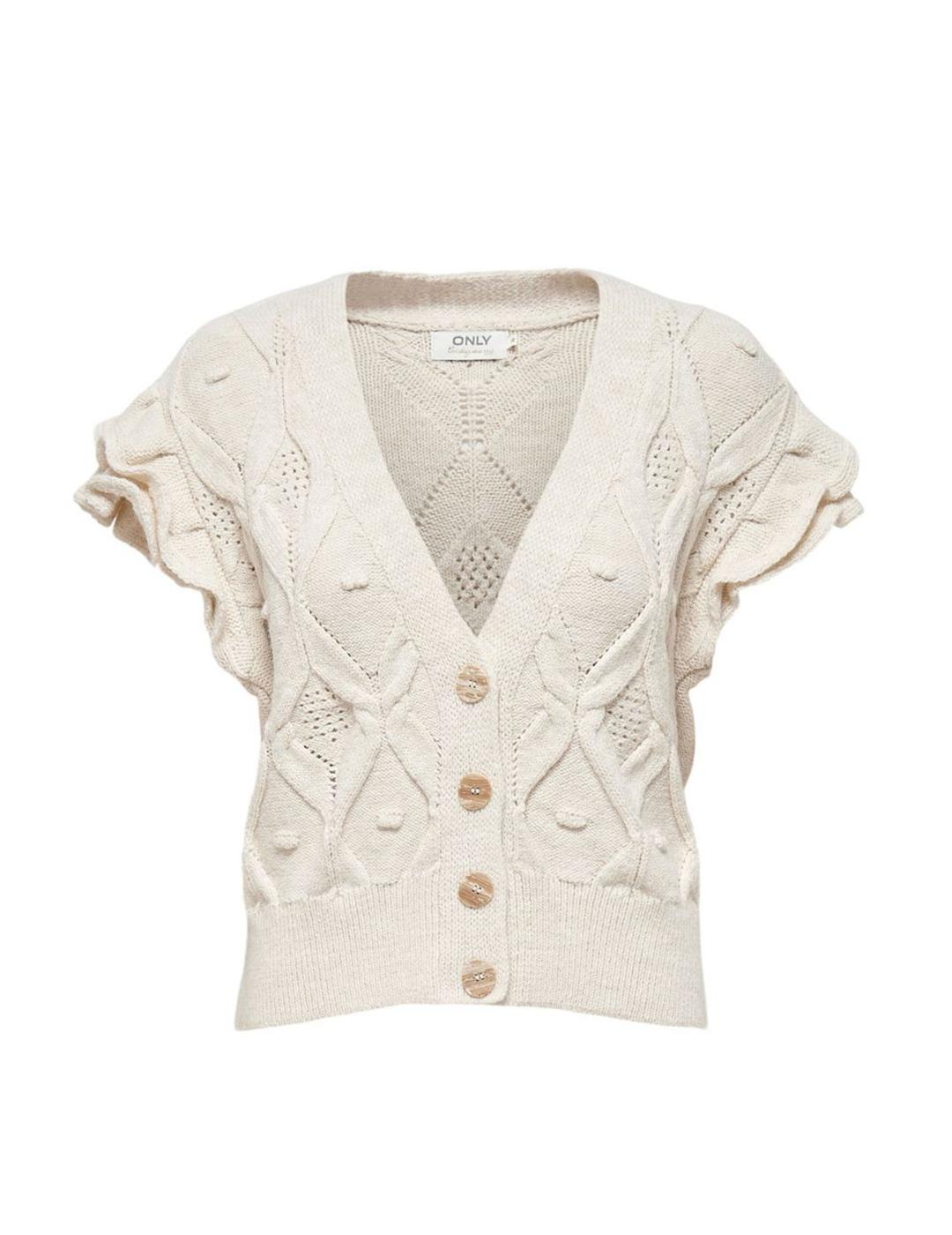 Jersey Only Lopus beige para mujer-z