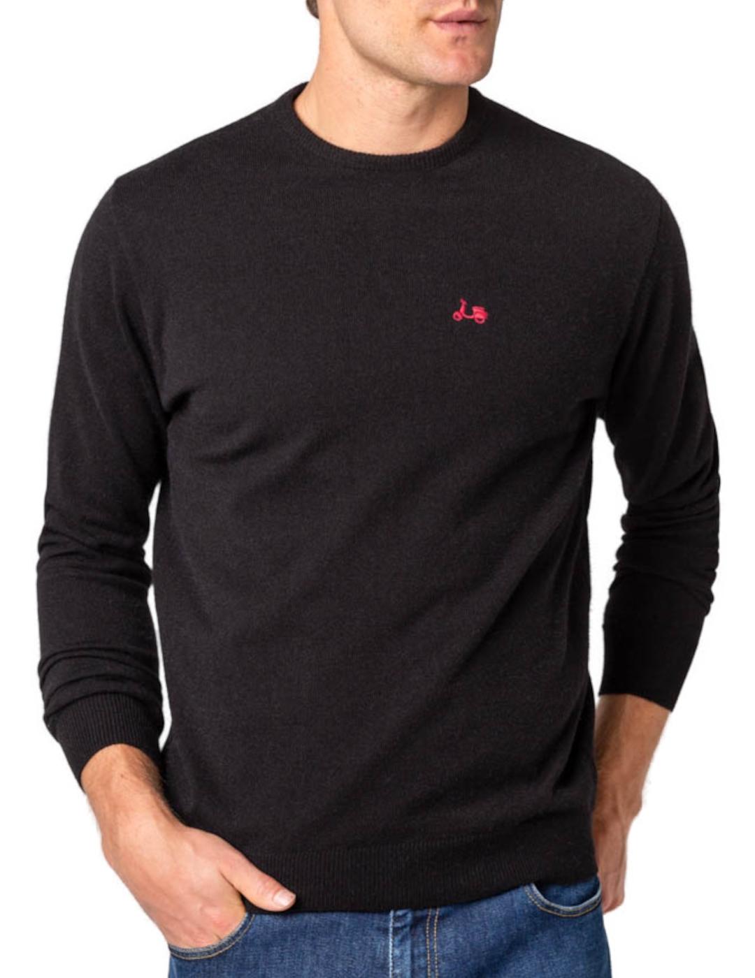 Jersey Scotta caja angora negro para hombre-z