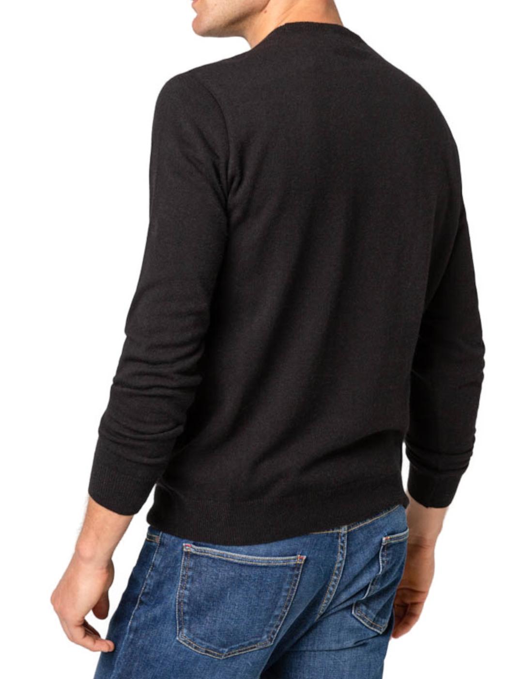 Jersey Scotta caja angora negro para hombre-z