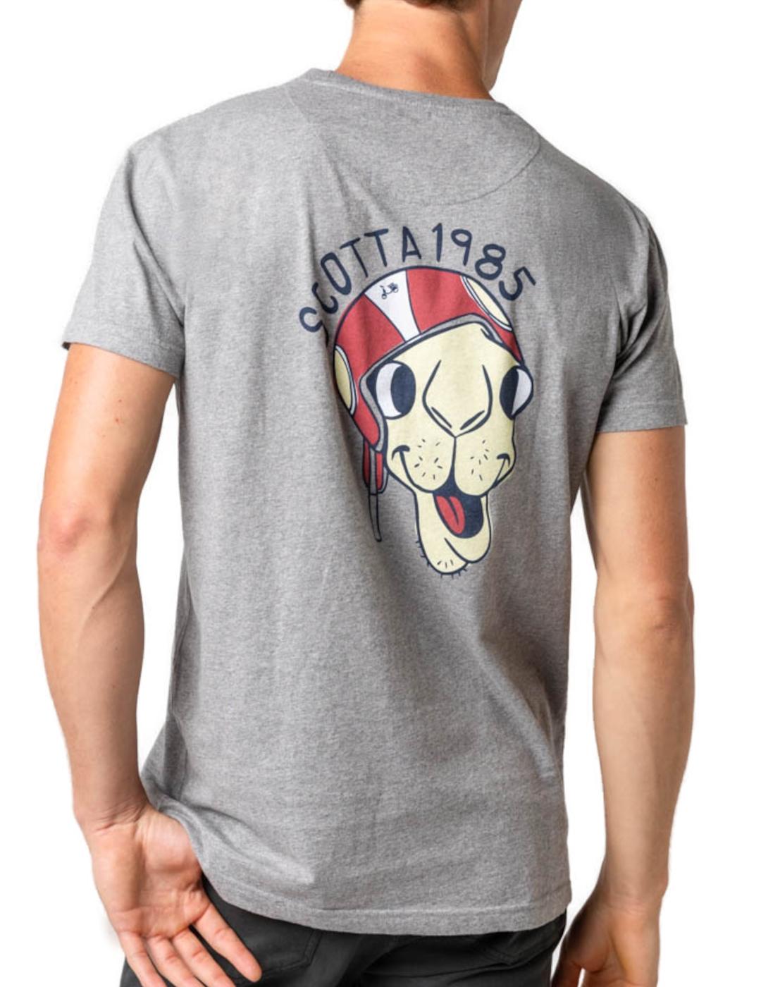 Camiseta Scotta camel gris para hombre-z