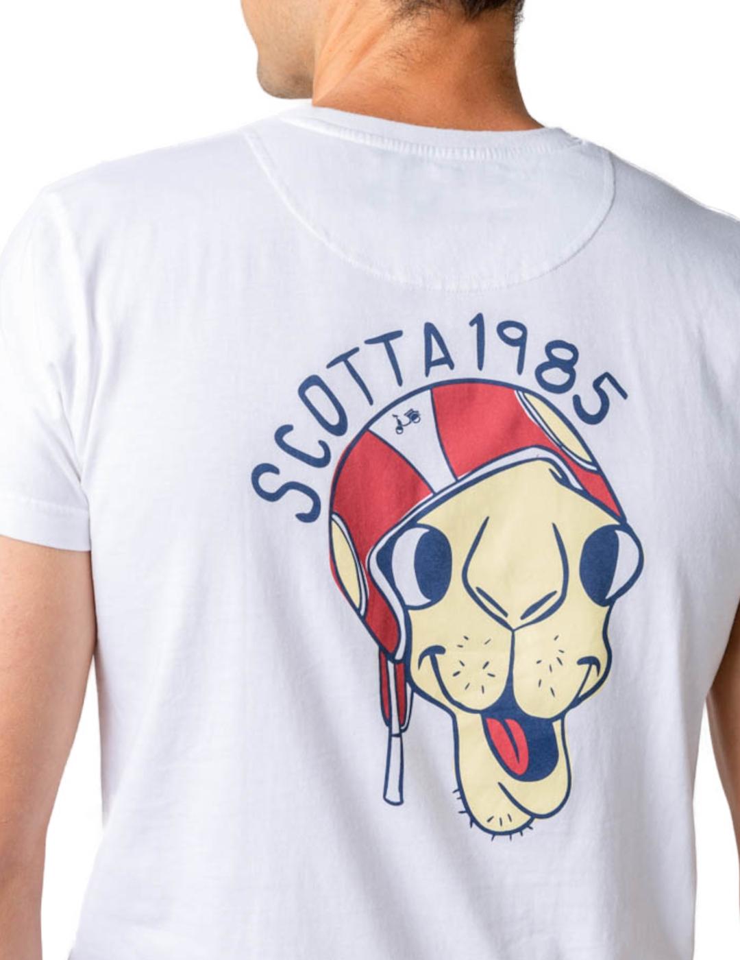 Camiseta Scotta camel blanco para hombre-z