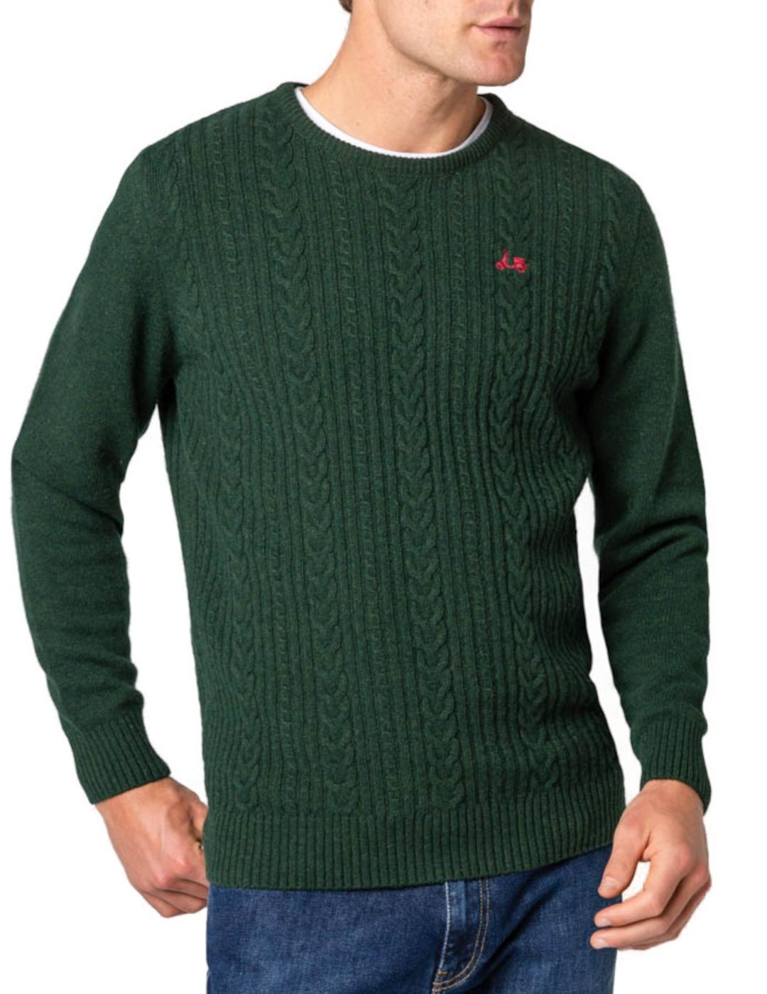 Jersey Scotta ocho verde botella para hombre-z