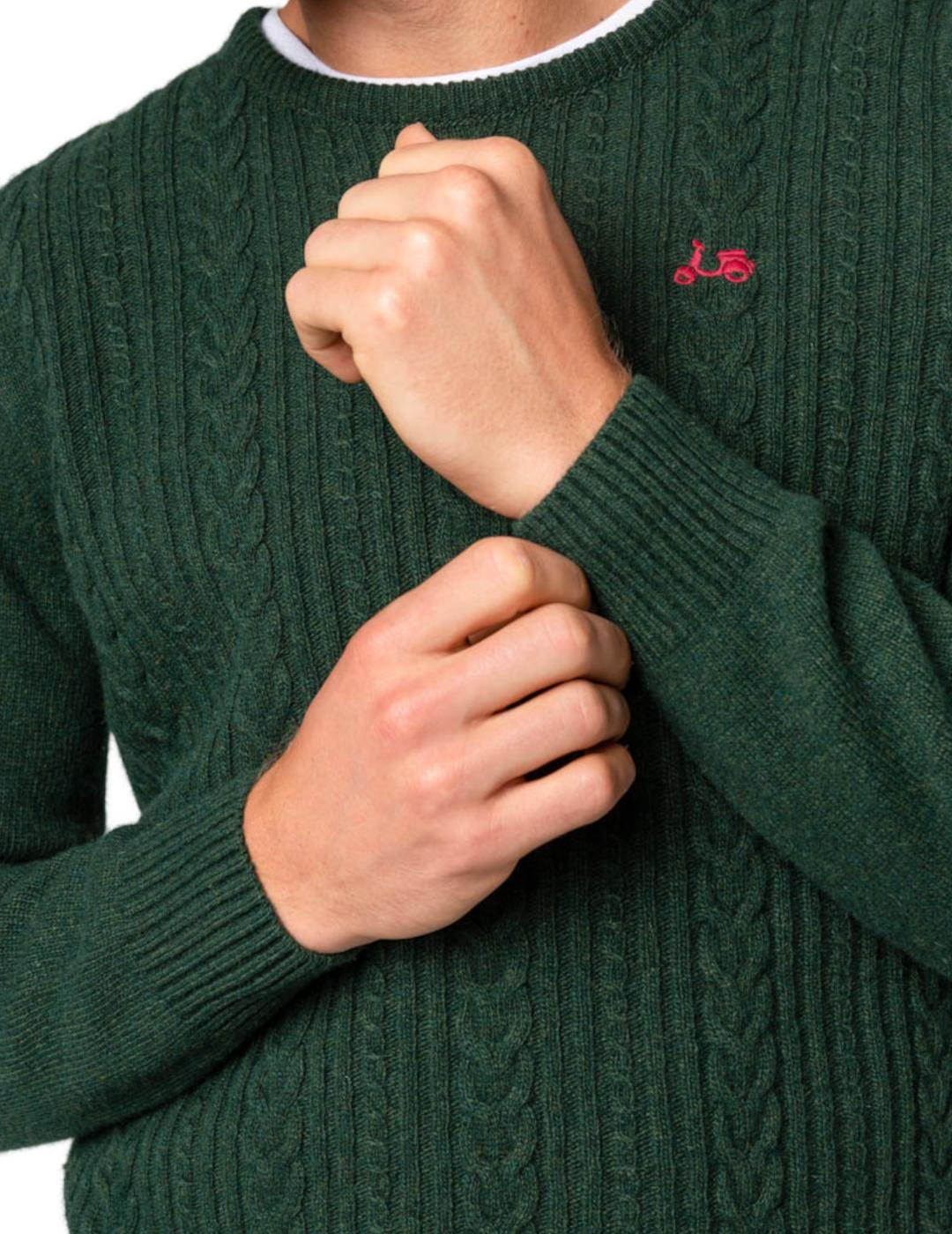 Creo que ataque Haz un esfuerzo Jersey Scotta ocho verde botella para hombre-z