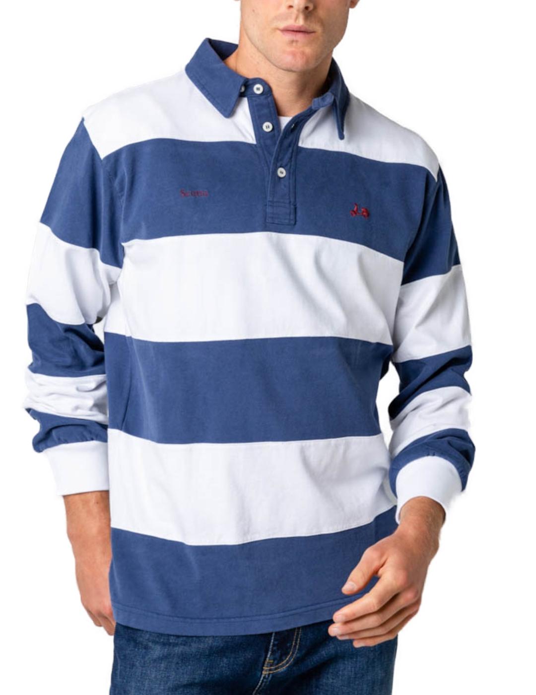 Polo Scotta rugby stripes marino para hombre-z