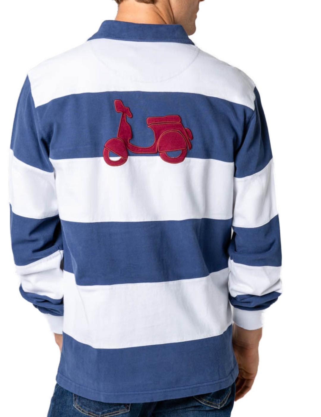 Polo Scotta rugby stripes marino para hombre-z