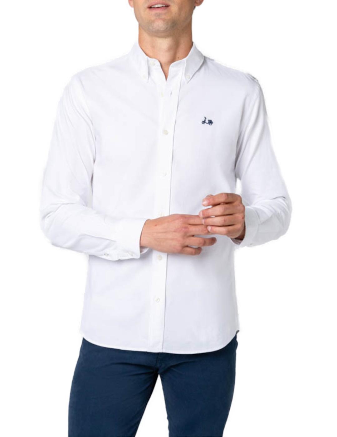 Camisa Scotta oxford regular blanca para hombre-z