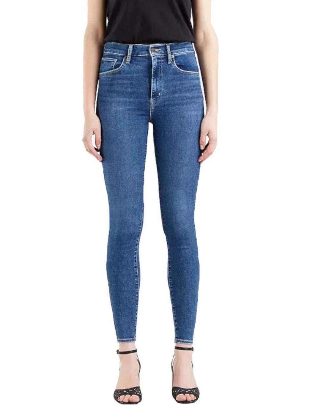 Pantalón vaquero Levis Mile High azul mujer-&