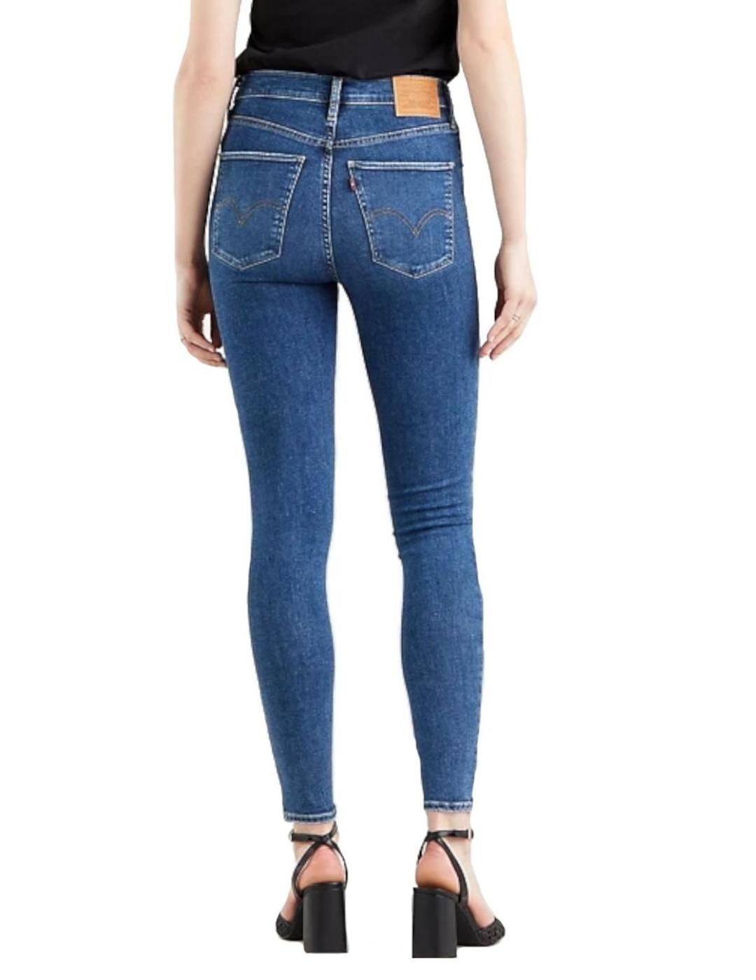 Pantalón vaquero Levis Mile High azul mujer-&