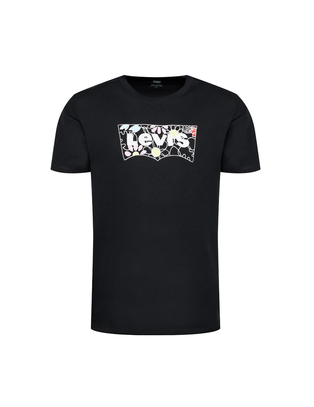 Camiseta Levis Flower negro  -z