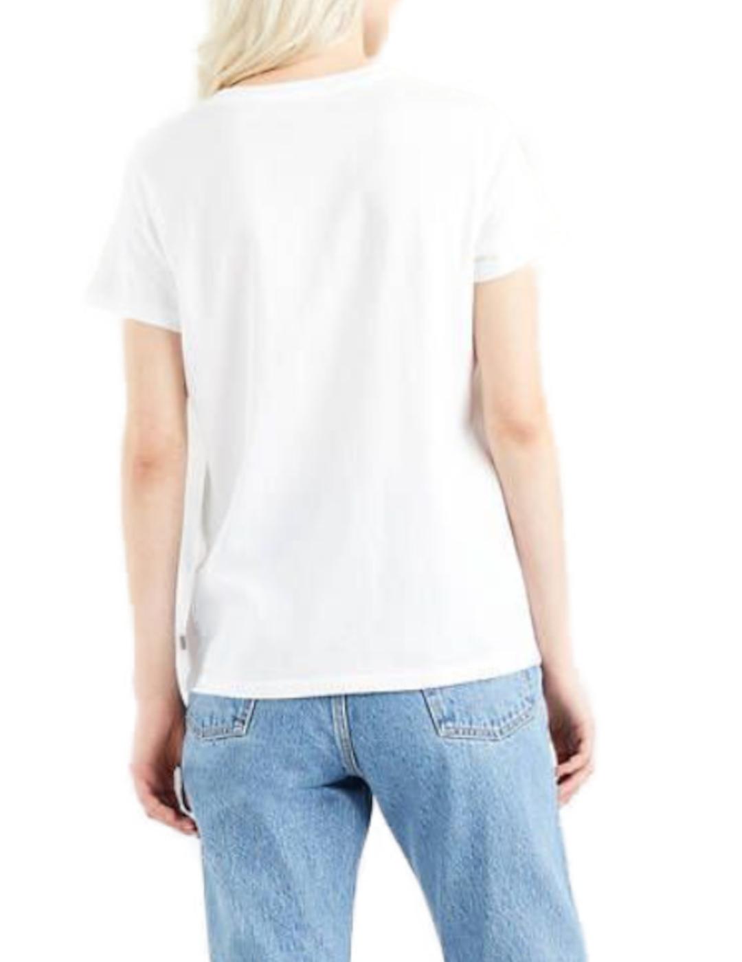 Camiseta Levis Seasonal Sptwr blanca para mujer -z