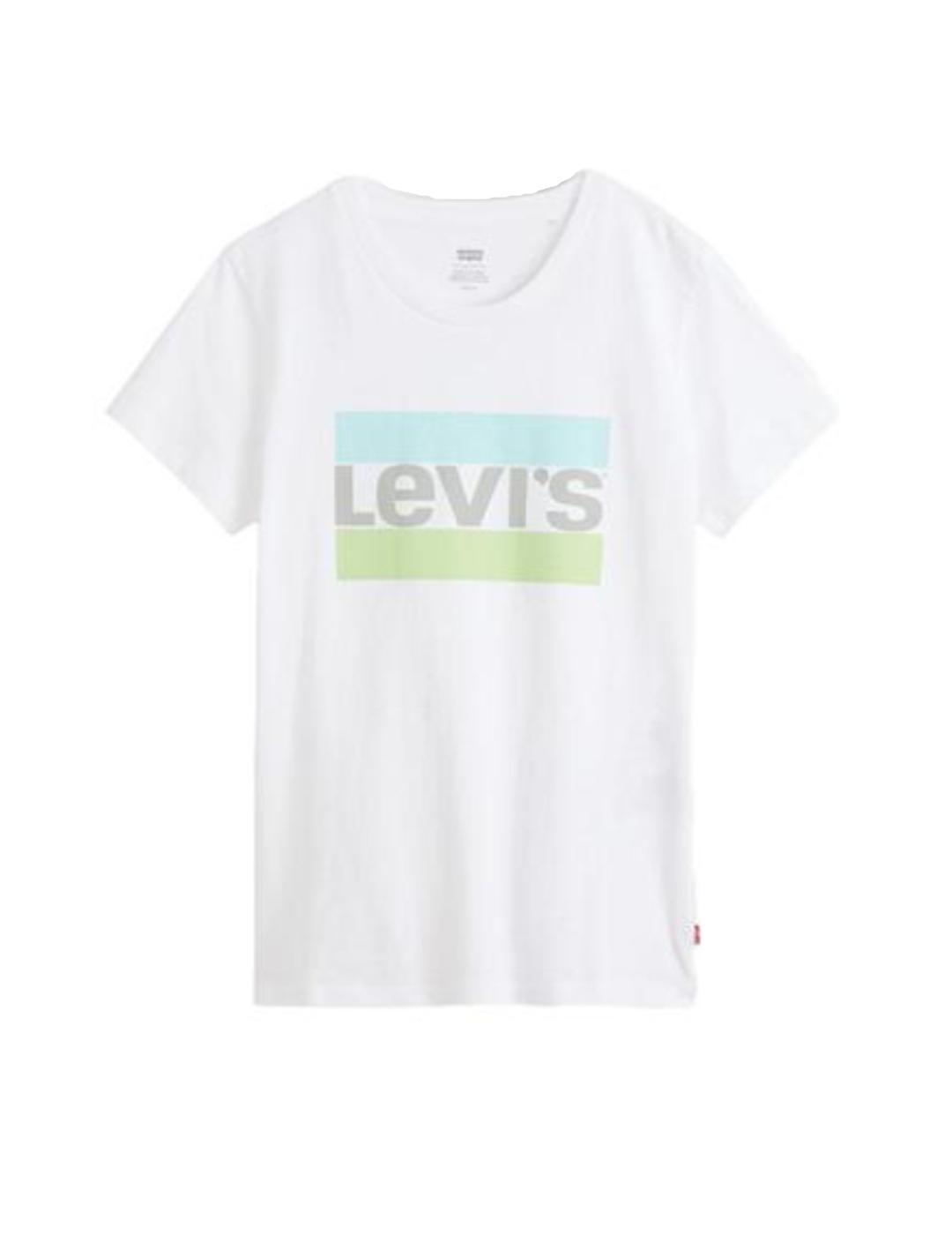 Camiseta Levis Seasonal Sptwr blanca para mujer -z