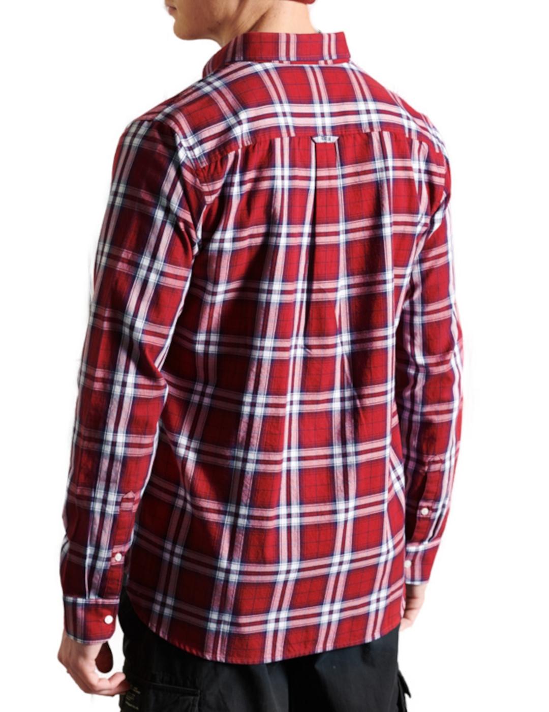 Camisa Supedry Classic london cuadro rojo hombre-z