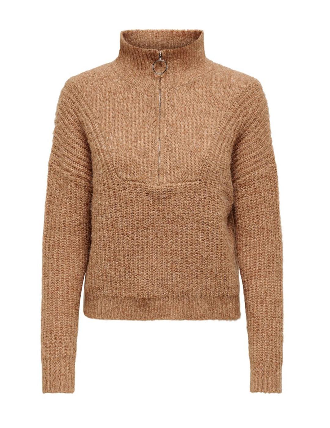 Jersey Only Emily camel para mujer-z