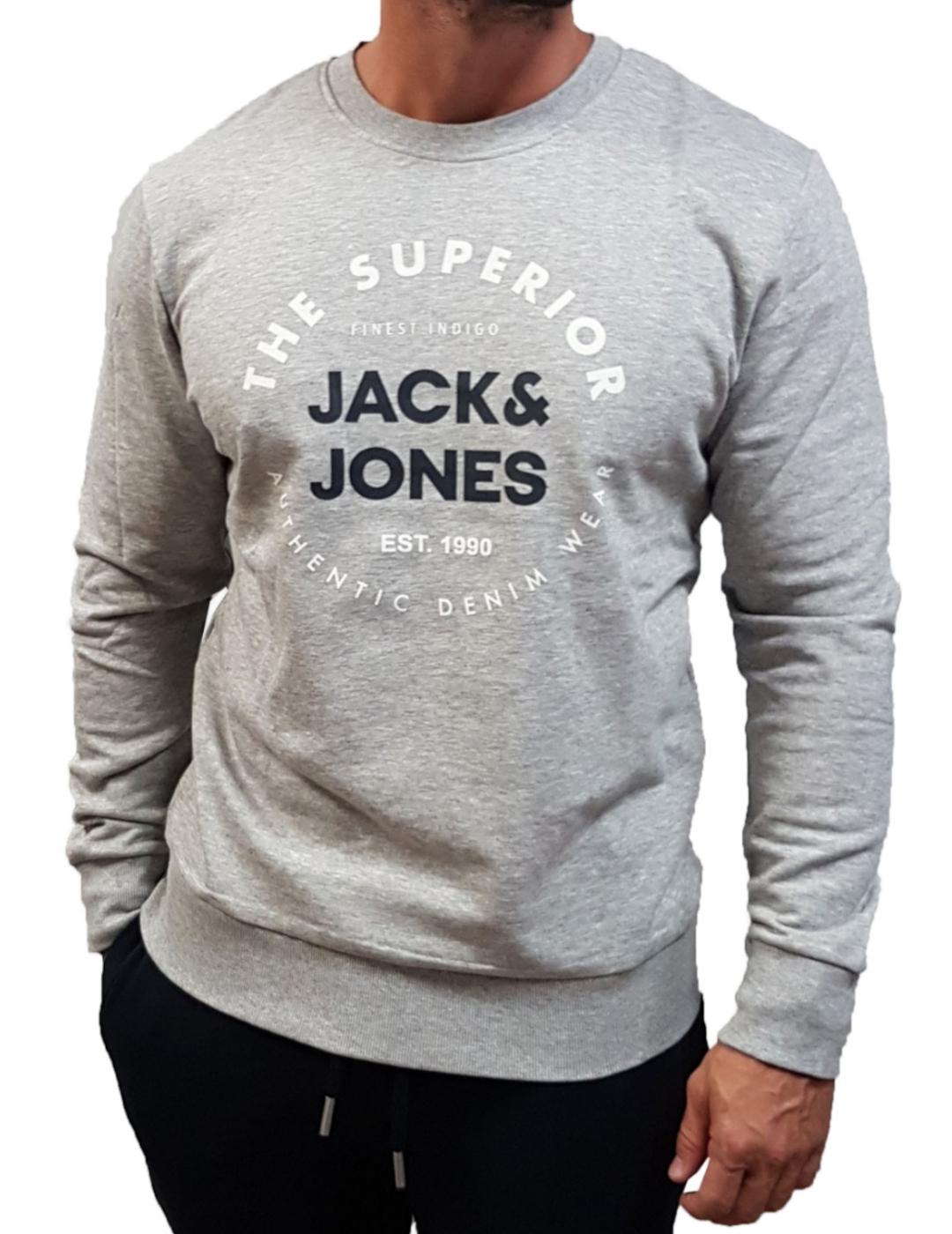 Sudadera Jack Jones Herro gris claro para hombre z