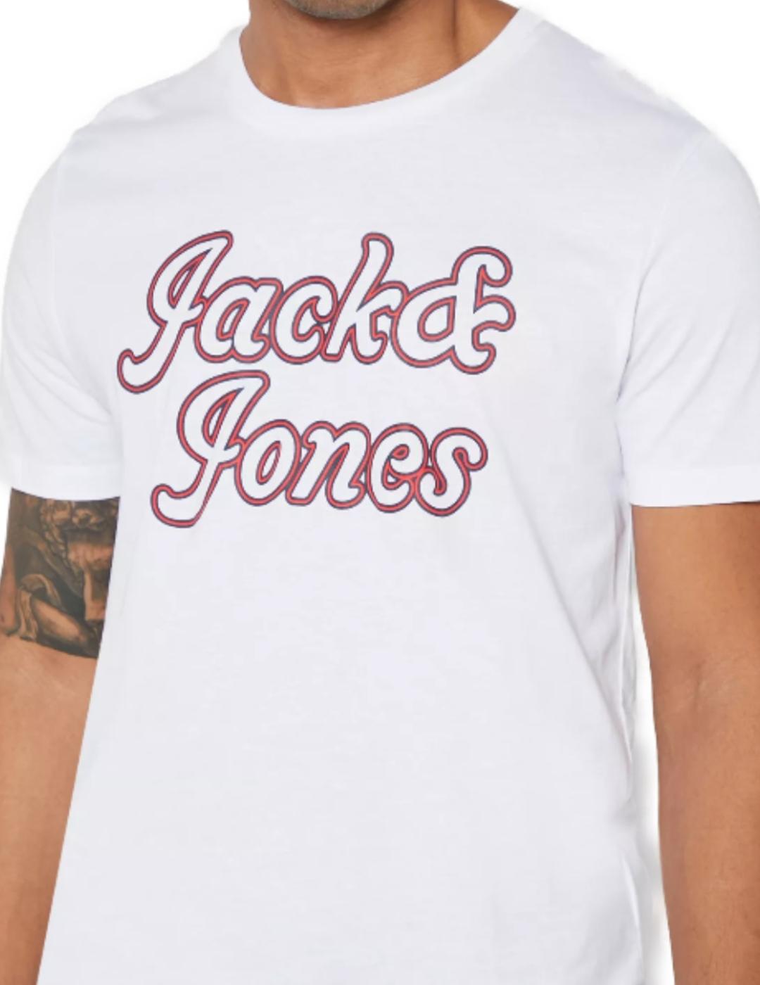 Camiseta Jack-Jones blanca para hombre-z