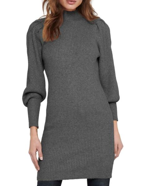 Vestido Only Katia punto gris oscuro para mujer z
