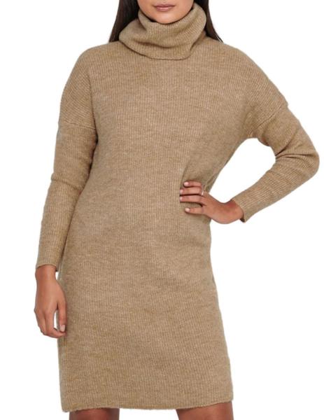 Vestido Only Jana punto marron para mujer-z