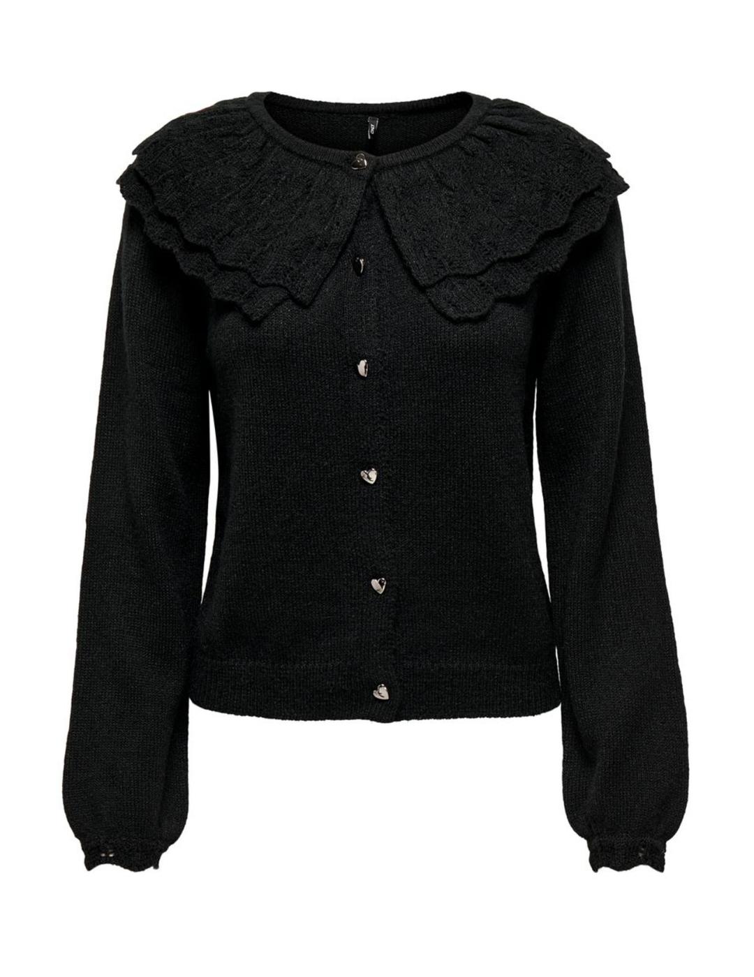 Cardigan Only Lizzy negro para mujer-z