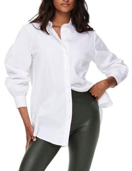 Camisa Only Nora Noos blanca oversize de mujer-