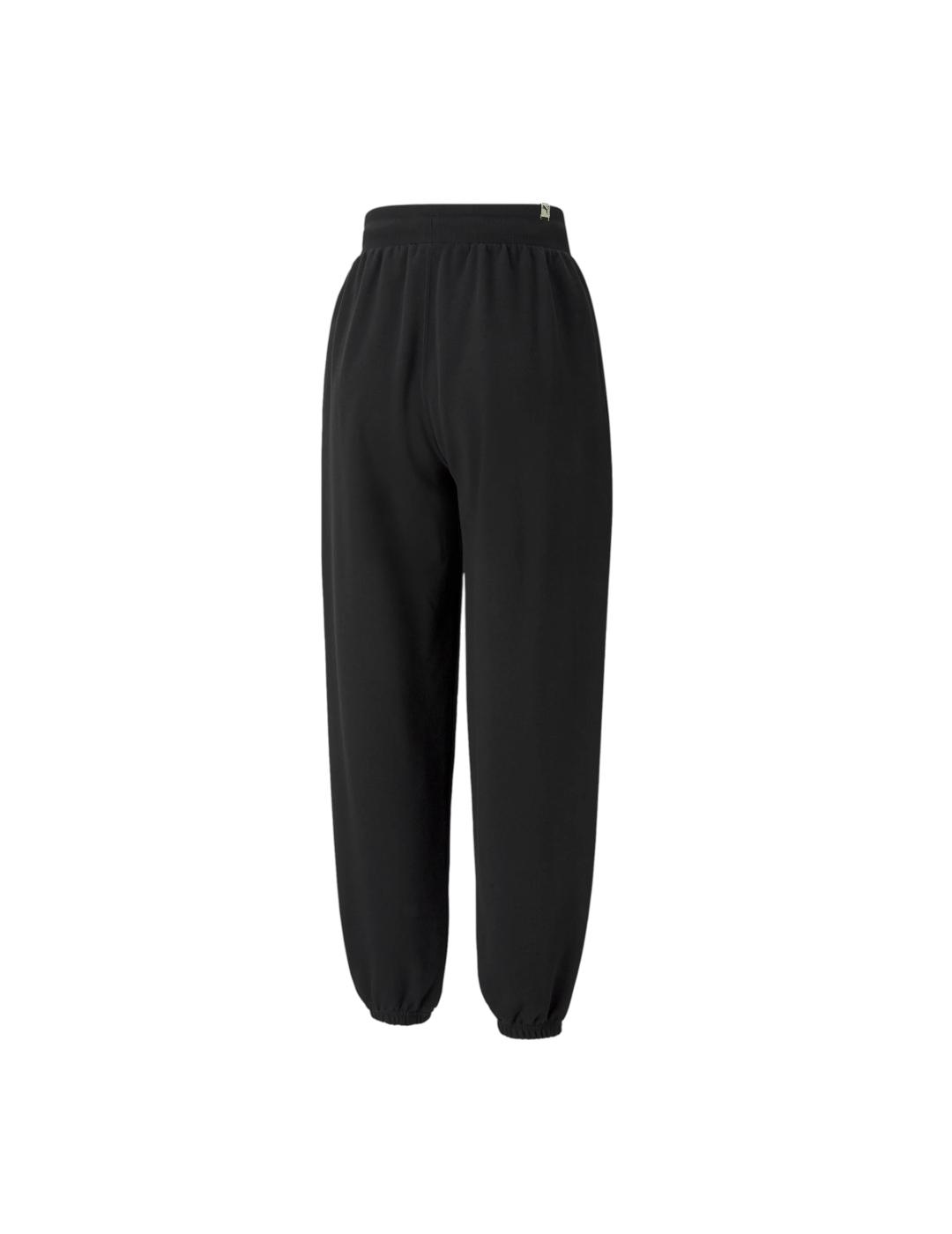 Pantalon Puma jogger de felpa negro para mujer