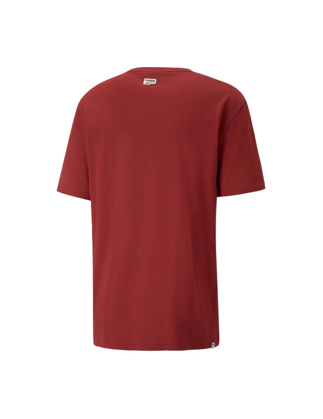 Camiseta Puma Downtown granate para hombre-z