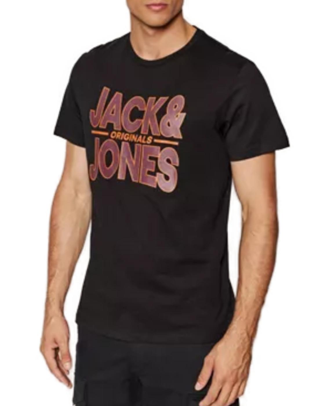 Camiseta Jack&Jones jorbooster negra de hombre-z