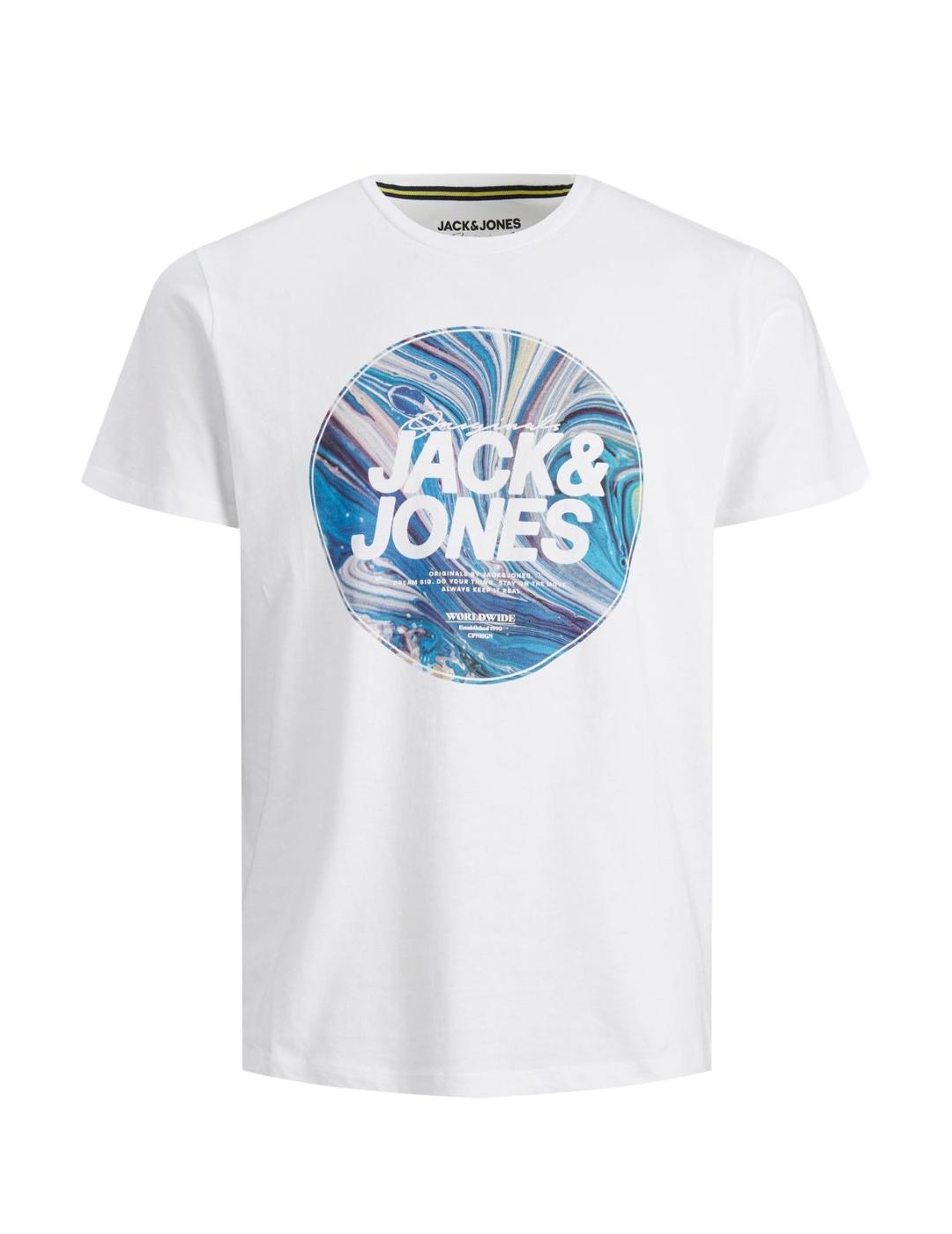 Camiseta Jack-Jones Swirl bright white hombre-z