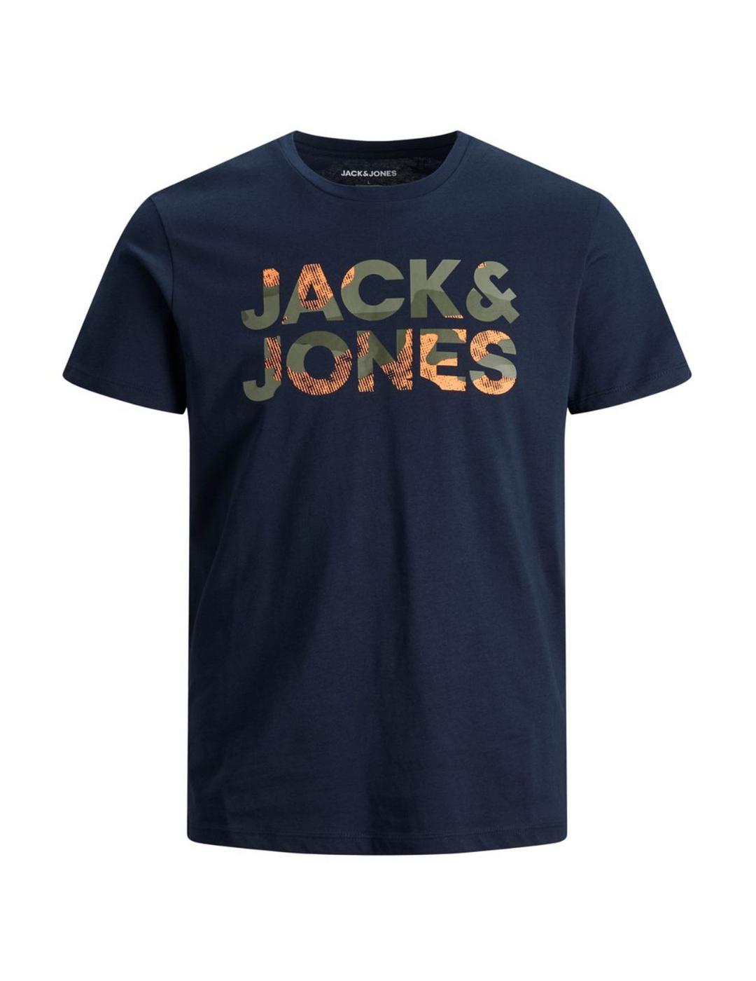 Camiseta Jack-Jones Soldier marino para hombre-z