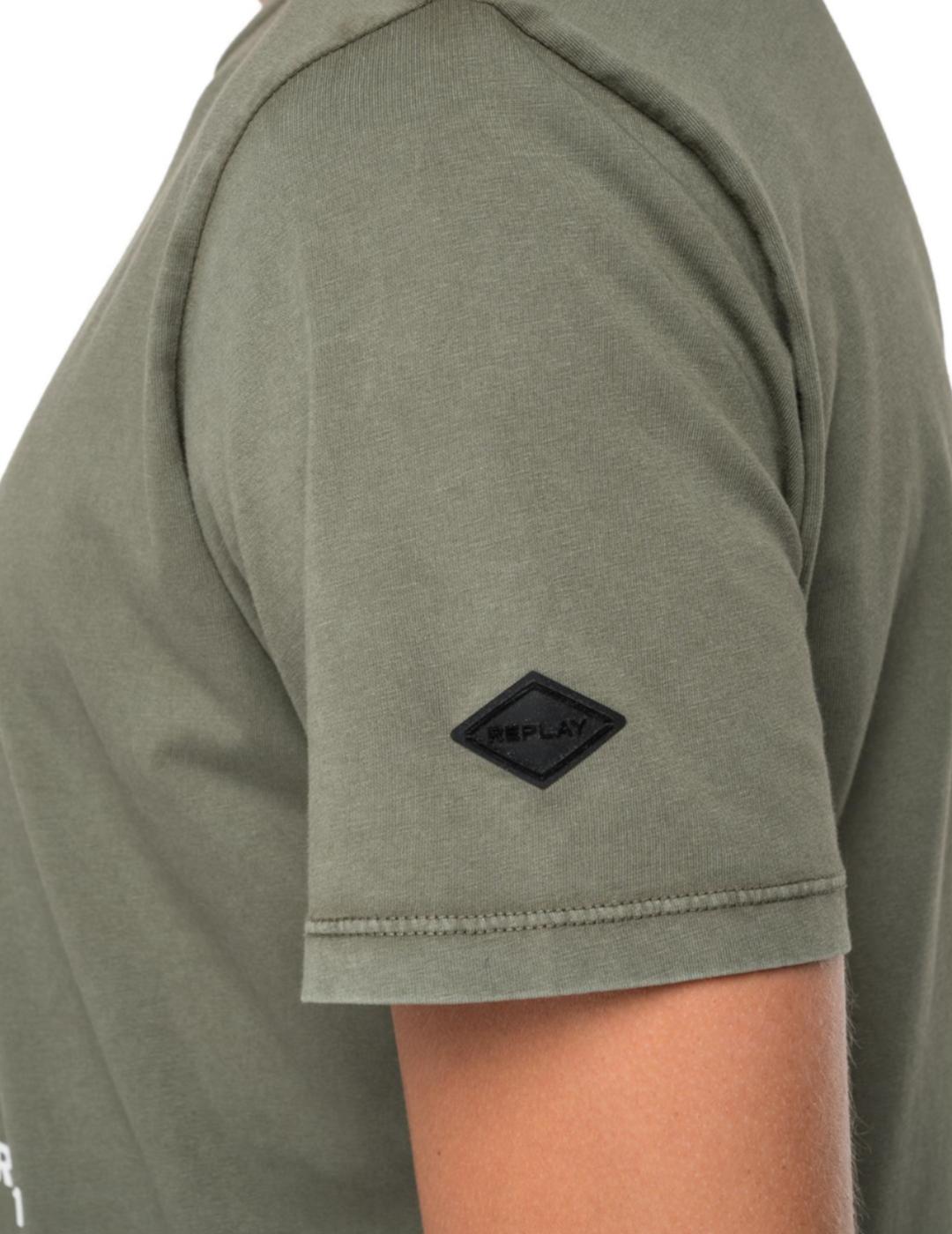 Camiseta print puño con rayo Replay para hombre-z