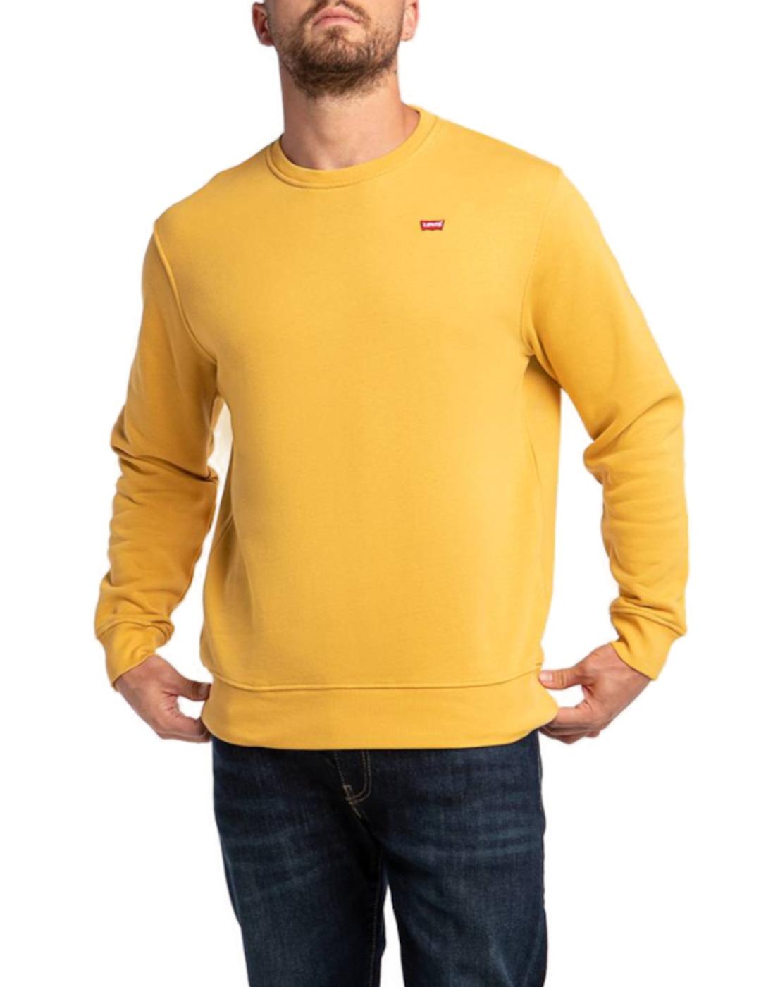 Sudadera Levis Crew Sweatshirt mostaza para hombre