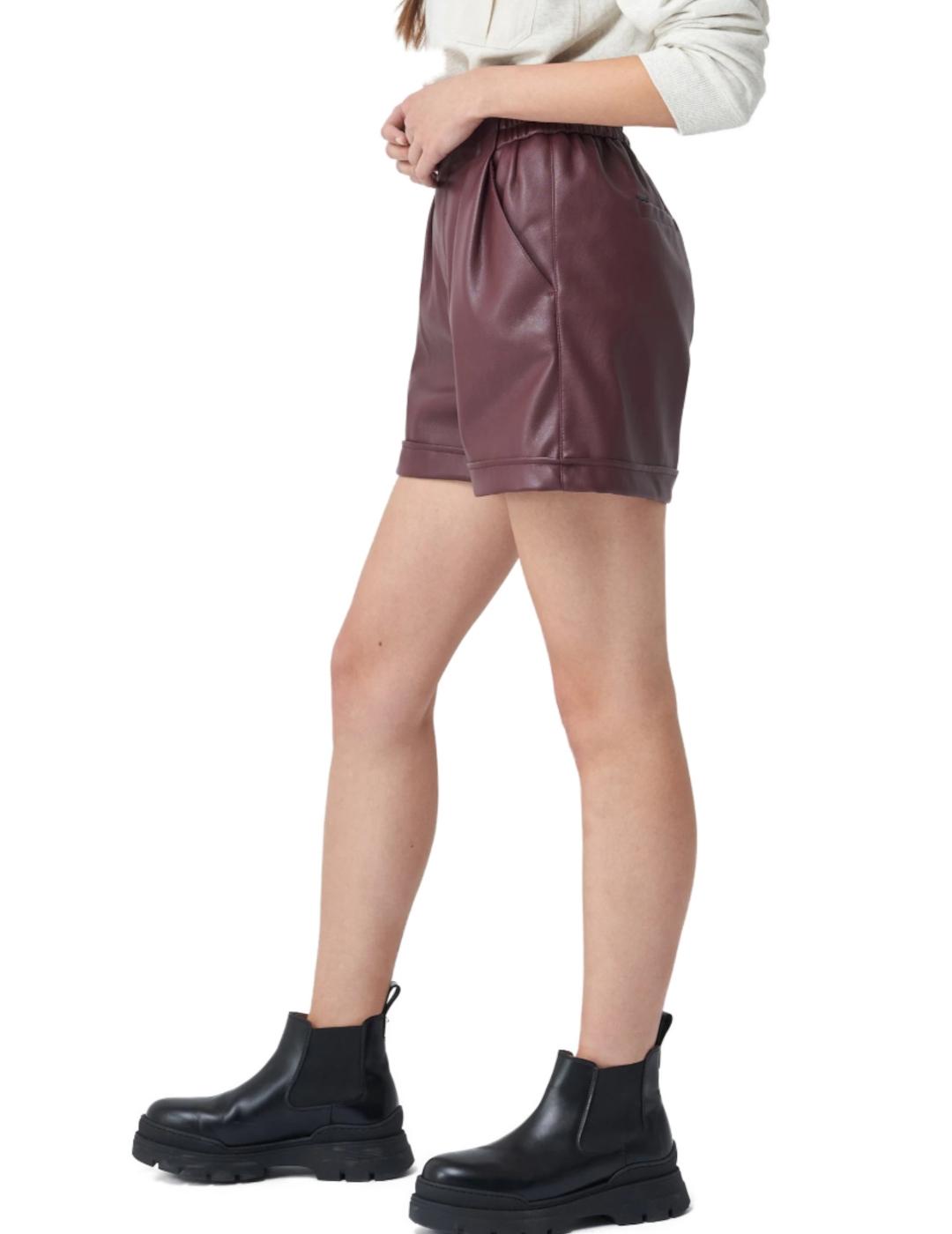 Pantalones cortos Salsa en napa grana para mujer-z