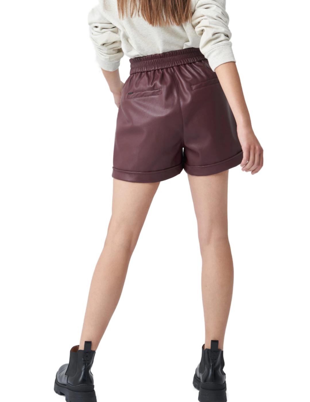 Pantalones cortos Salsa en napa grana para mujer-z