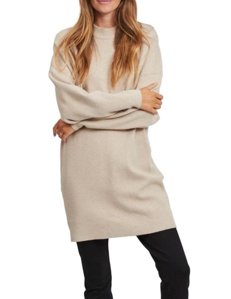 Vestido punto online beige
