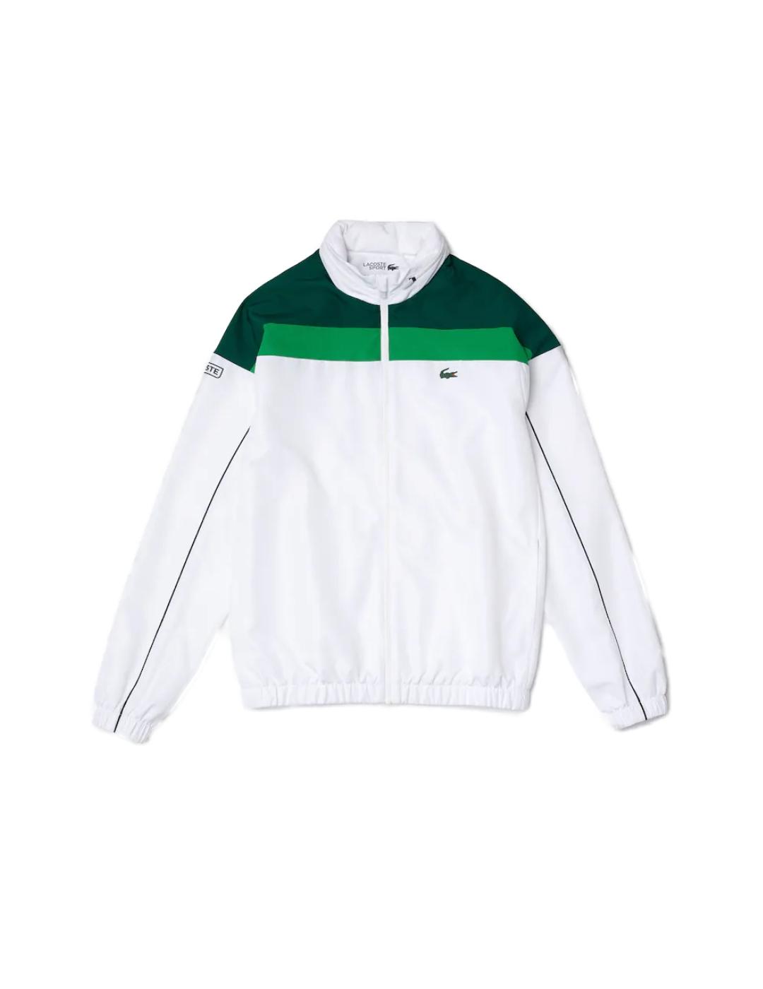 Conjunto de chándal blanco y verde para hombre-z