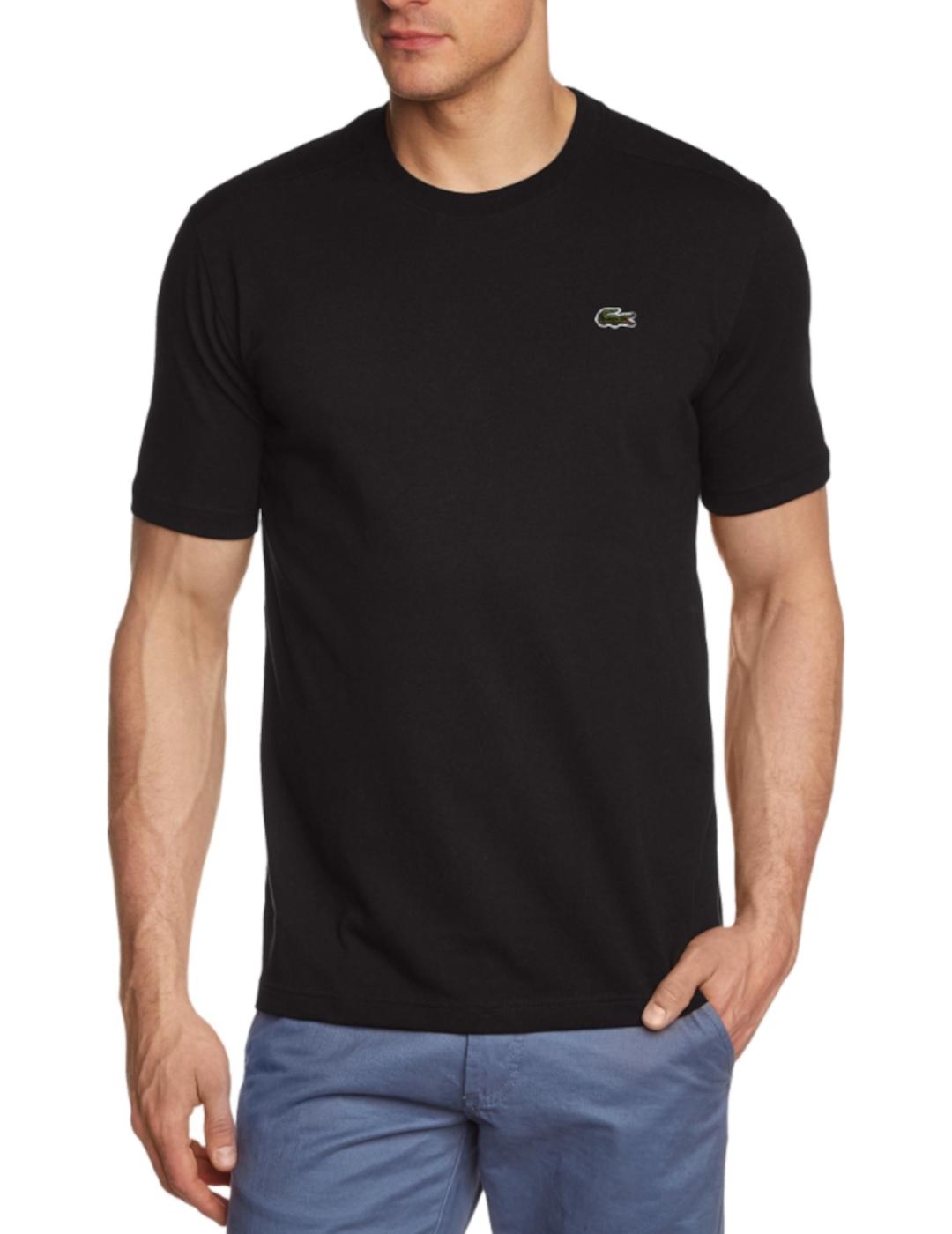 Camiseta básica Lacoste negra para hombre- z