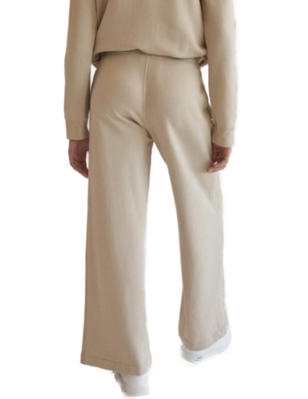 Pantalón Ecoalf beige acampanado para mujer-z