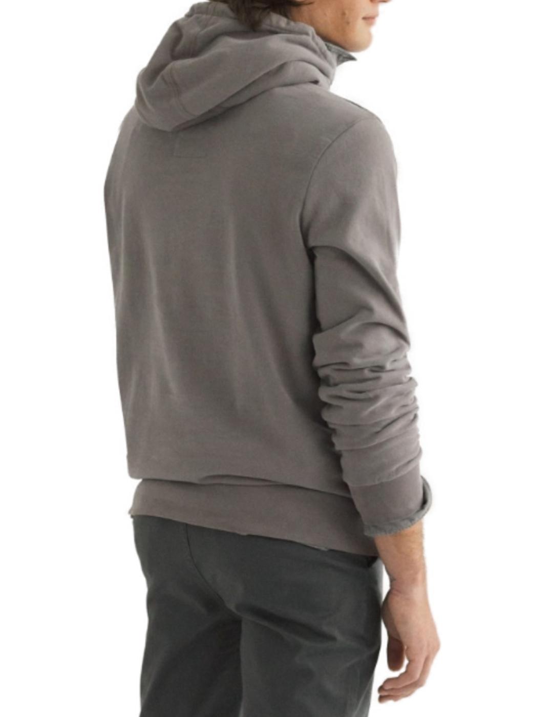 Sudadera Ecoalf gris con capucha para hombre- z