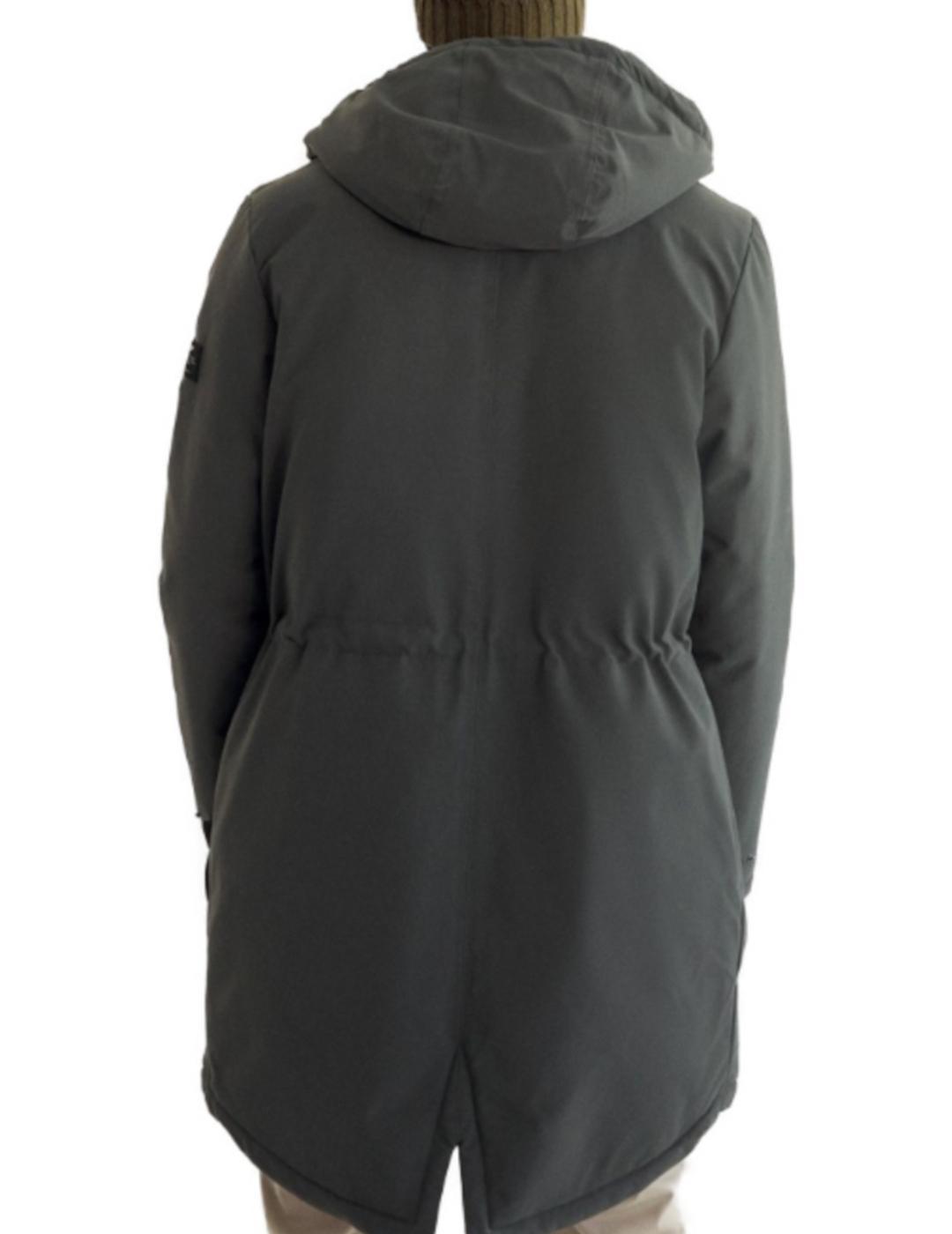Parka Ecoalf verde con capucha para hombre-z
