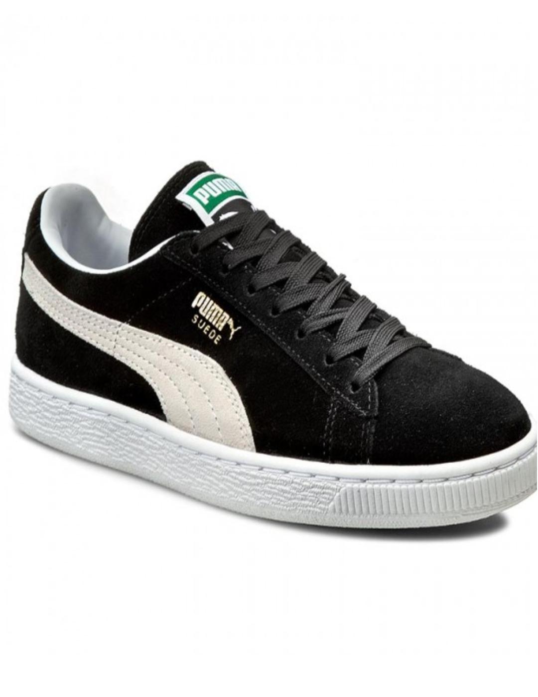 Zapatillas Puma Suede negras y blancas para mujer