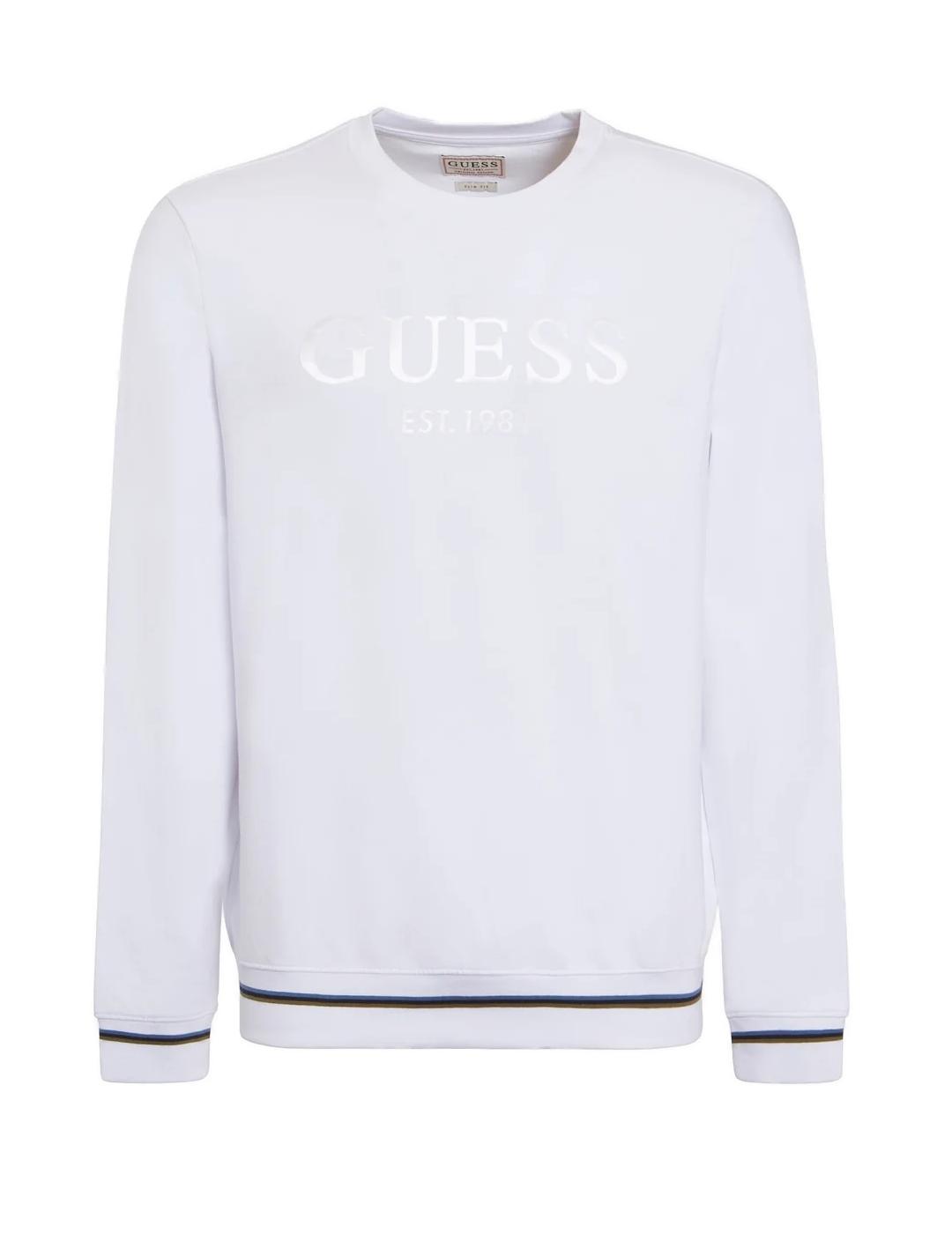 Sudadera Guess Beau blanco para hombre-z