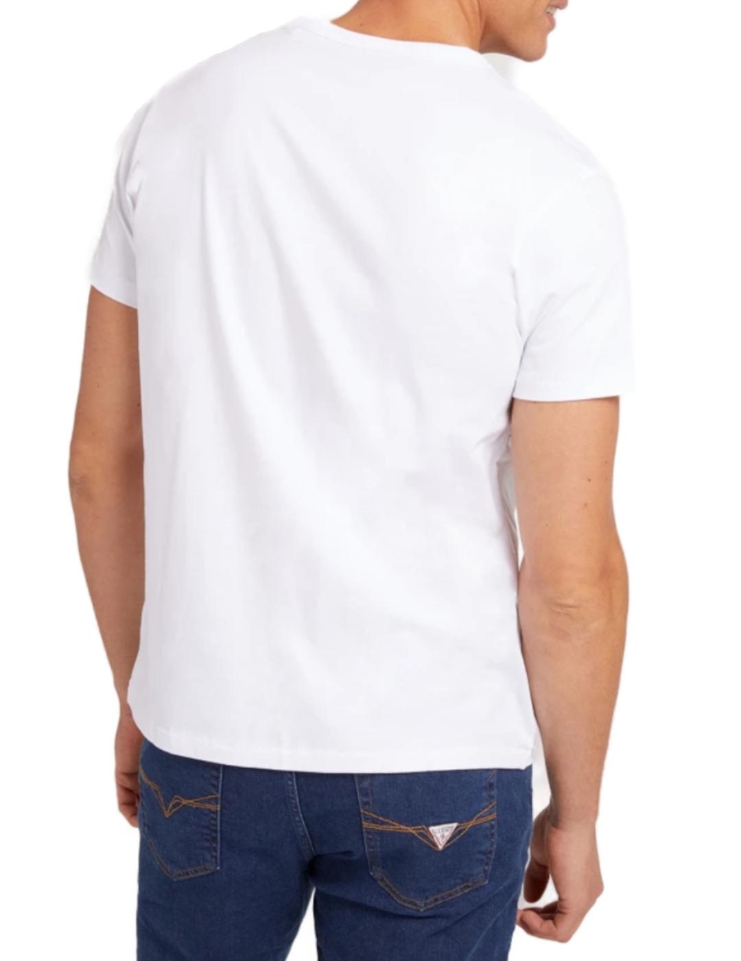 Camiseta Guess Tahoe blanco para hombre-z