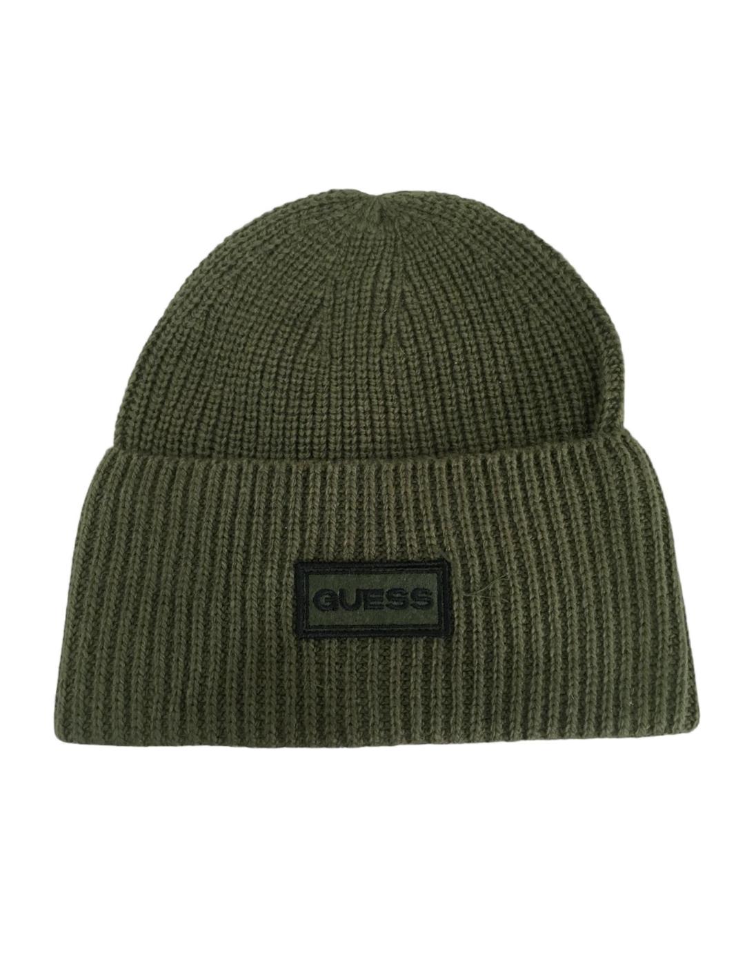 Gorro Guess verde oliva para hombre-z