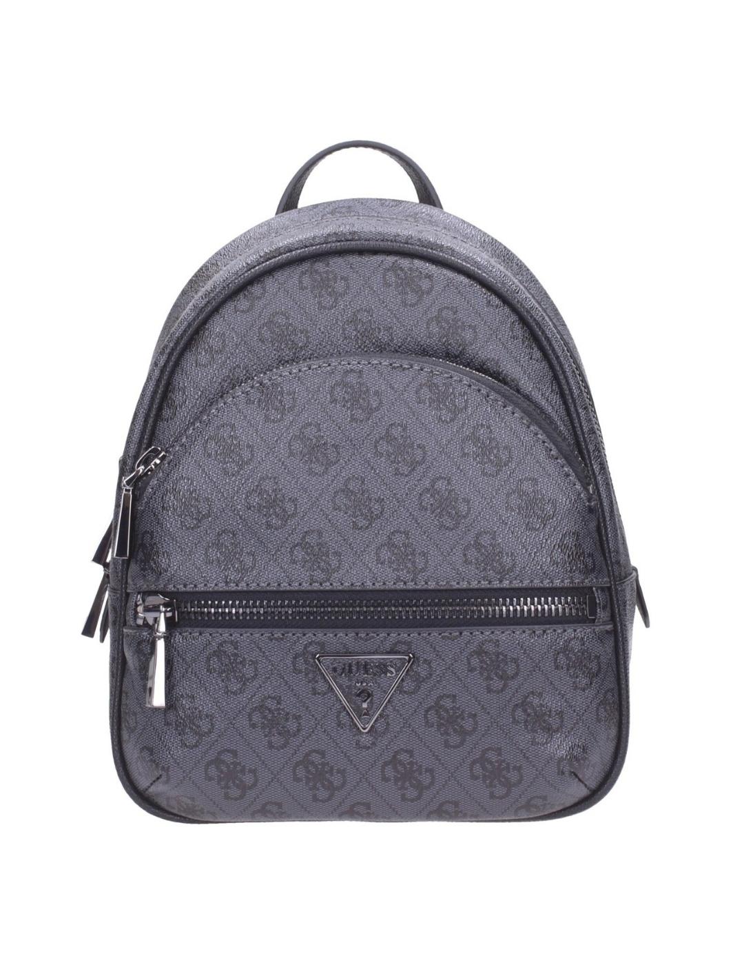 Mochila Guess Manhattan gris logo para mujer-z