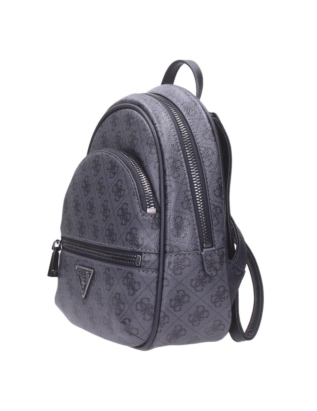 Mochila Guess Manhattan gris logo para mujer-z