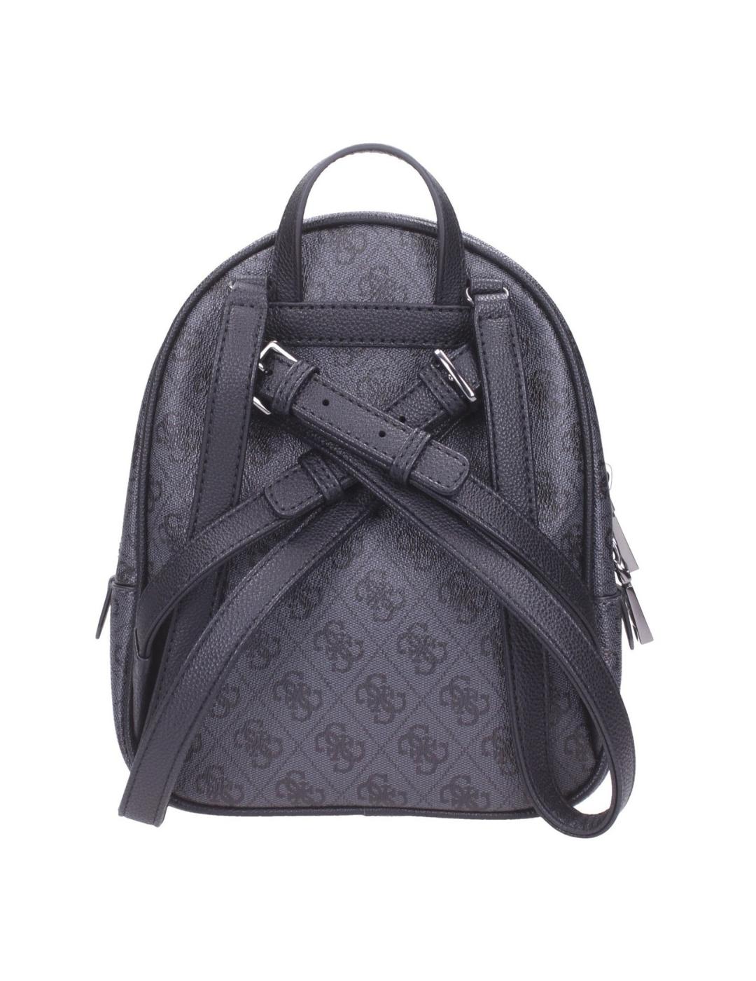 Mochila Guess Manhattan gris logo para mujer-z