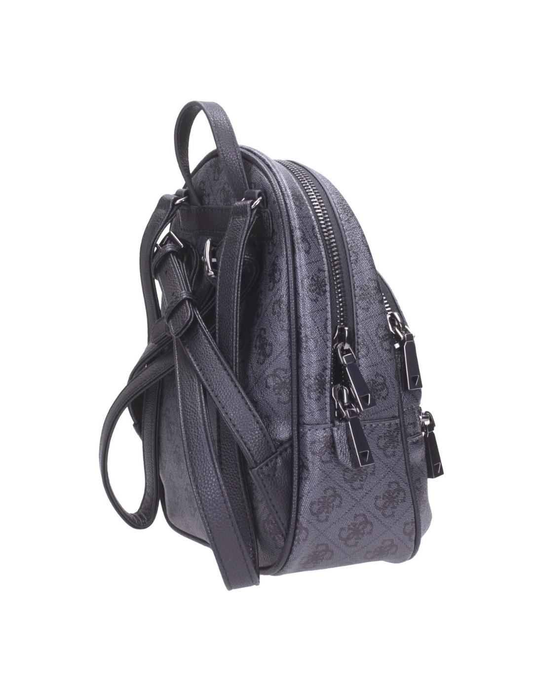 Mochila Guess Manhattan gris logo para mujer-z