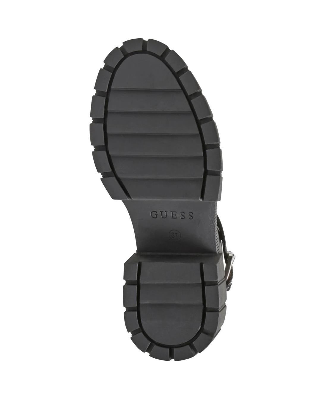 Botines Guess Kaylana cordones negro para mujer-z