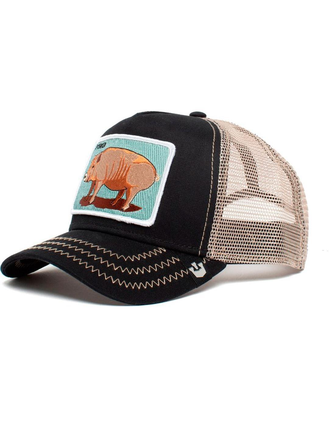 Gorra Goorin Bros Porker cerdo negra y marron-z